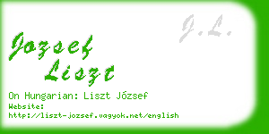 jozsef liszt business card