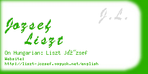 jozsef liszt business card